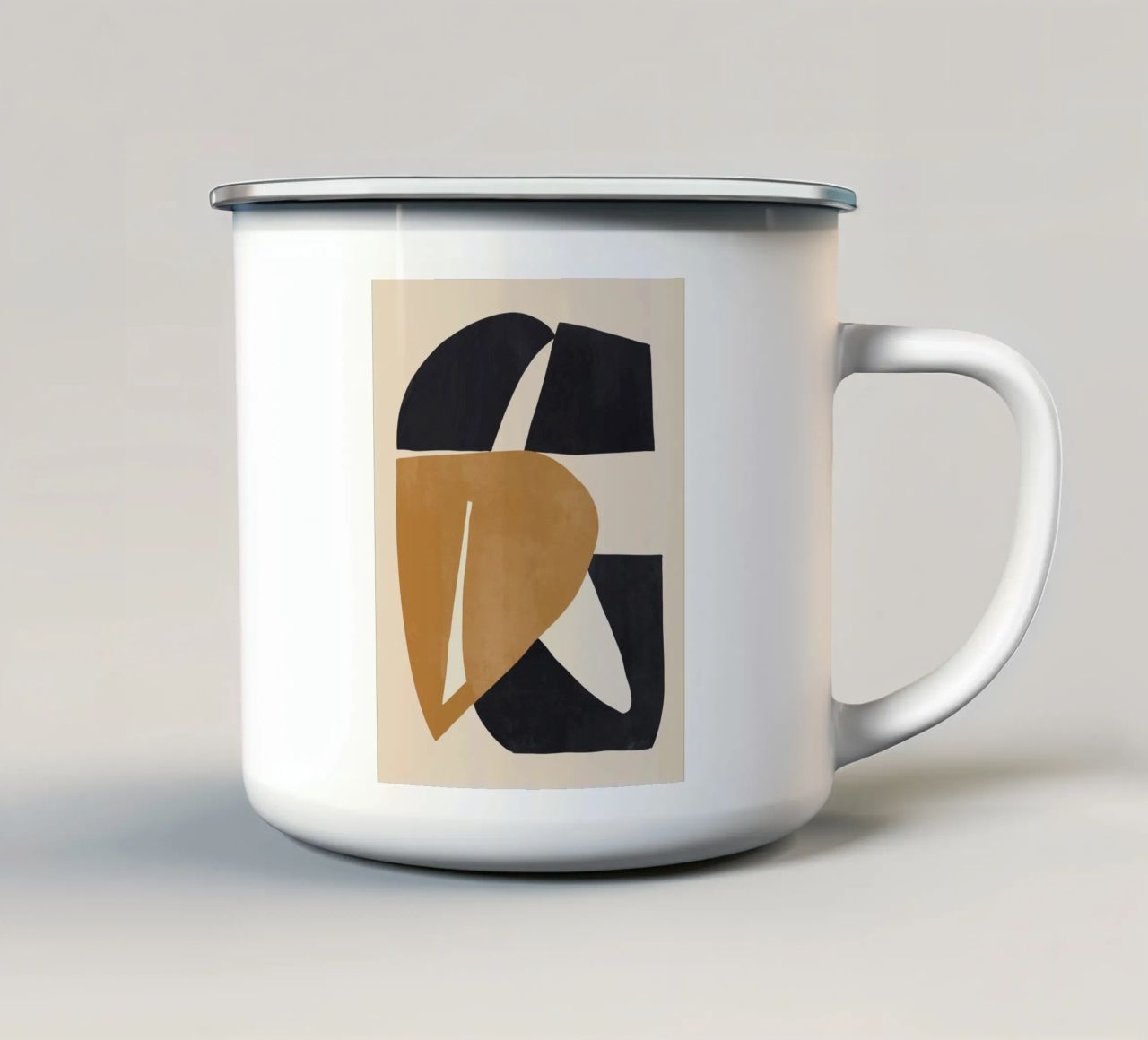 Forme astratte moderne 116 tazza in smalto da ThingDesign