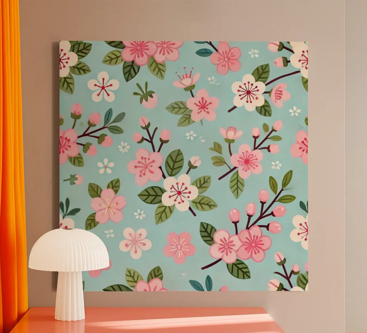 Sakura Serenity tela con Cornice a cassetta da Organic Aesthetics