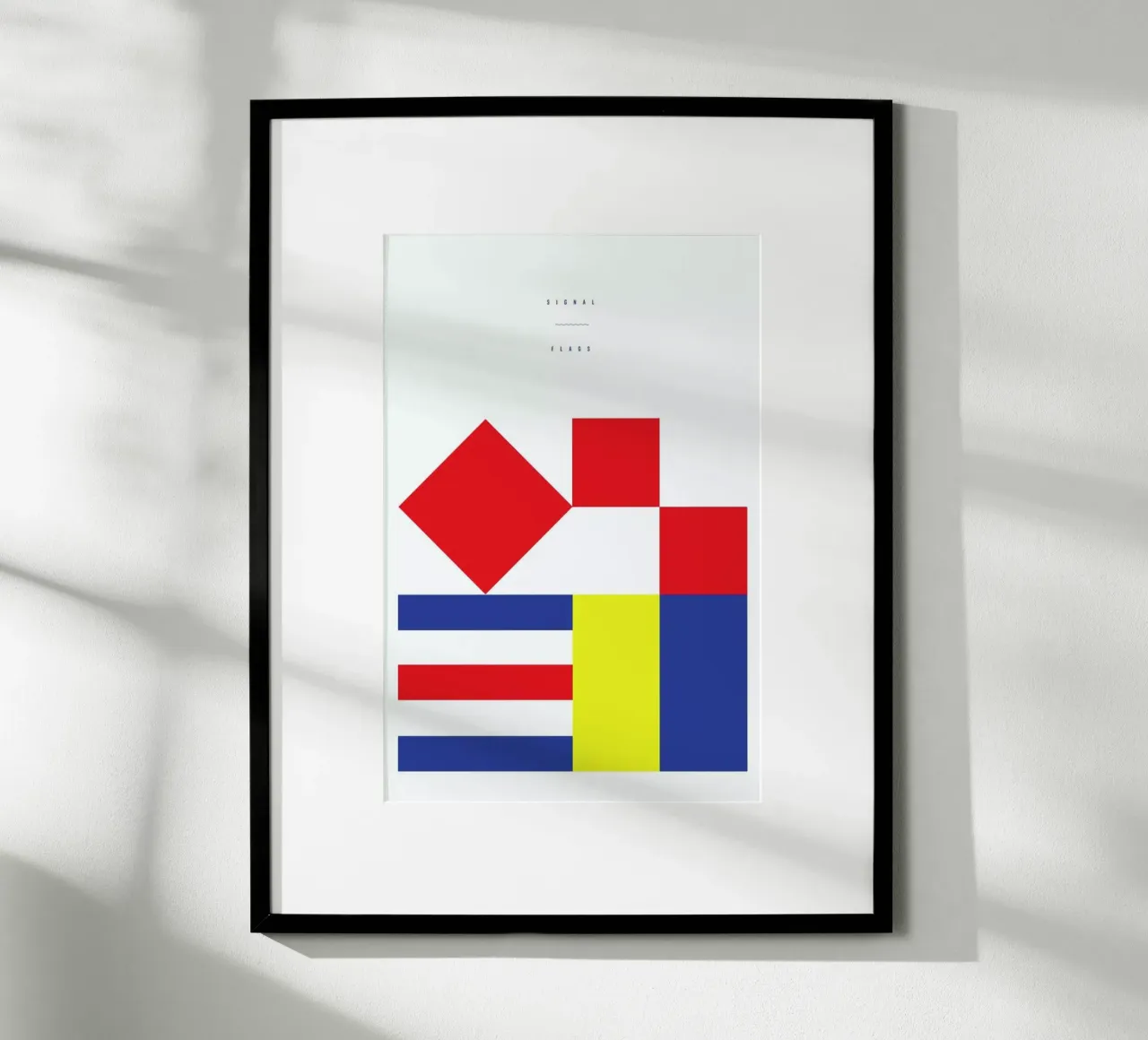 Signal Flags 1 poster con telaio in alluminio da Nick Barclay