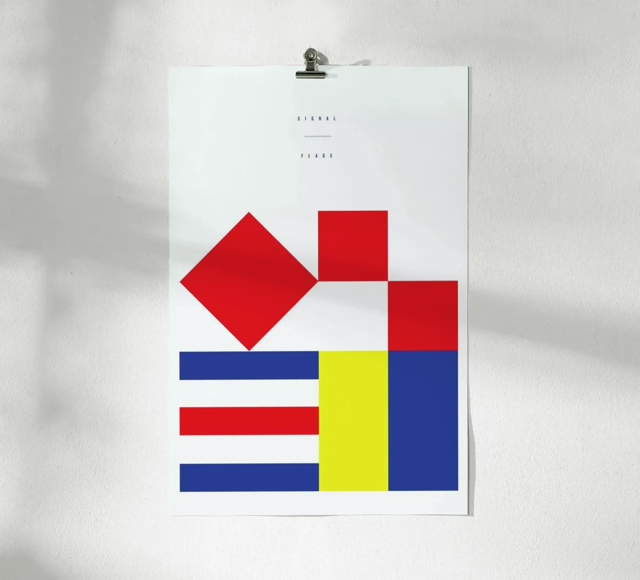 Signal Flags 1 poster con telaio in alluminio da Nick Barclay