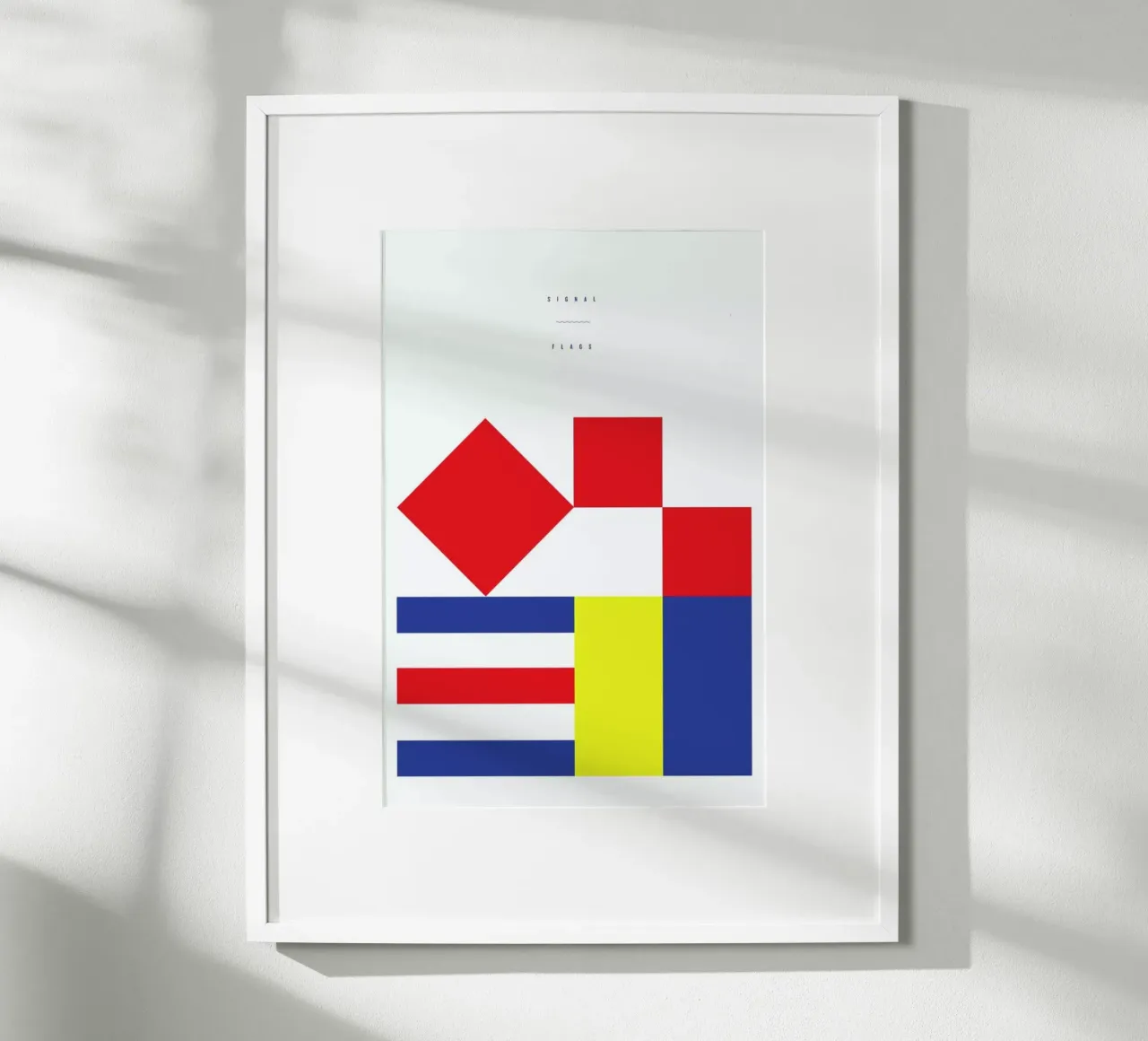 Signal Flags 1 poster con telaio in alluminio da Nick Barclay