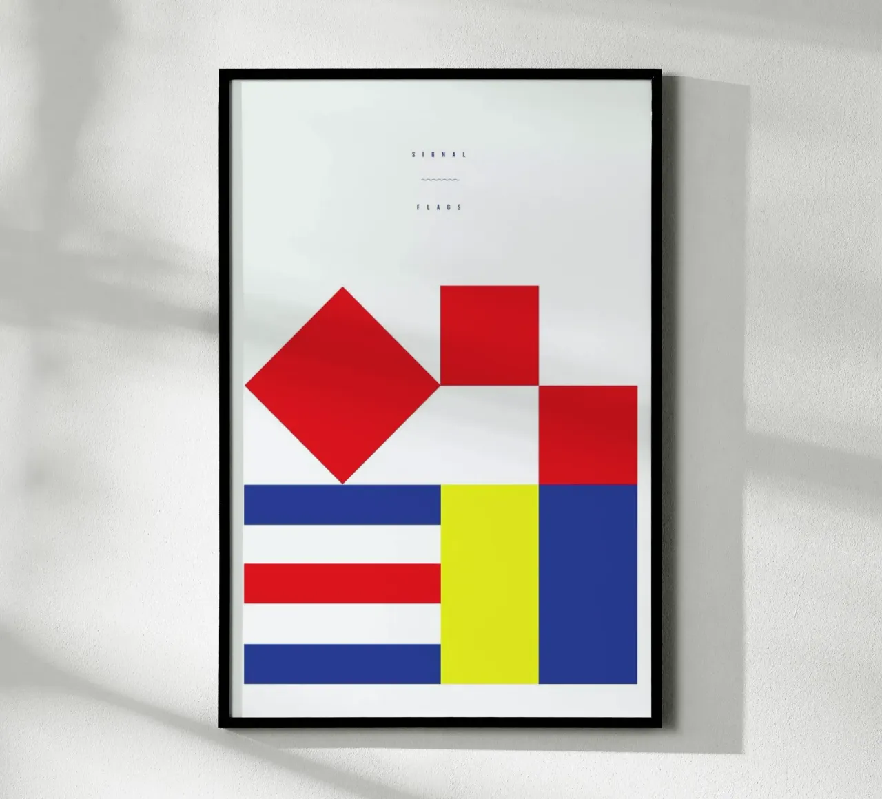 Signal Flags 1 poster con telaio in alluminio da Nick Barclay