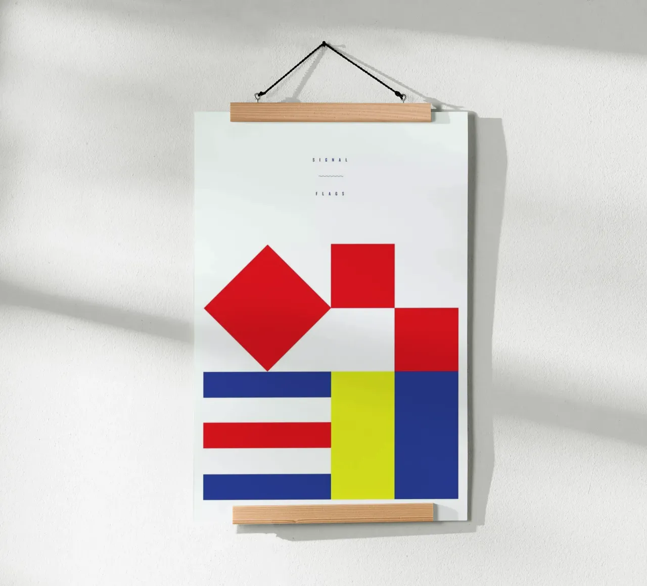 Signal Flags 1 poster con telaio in alluminio da Nick Barclay