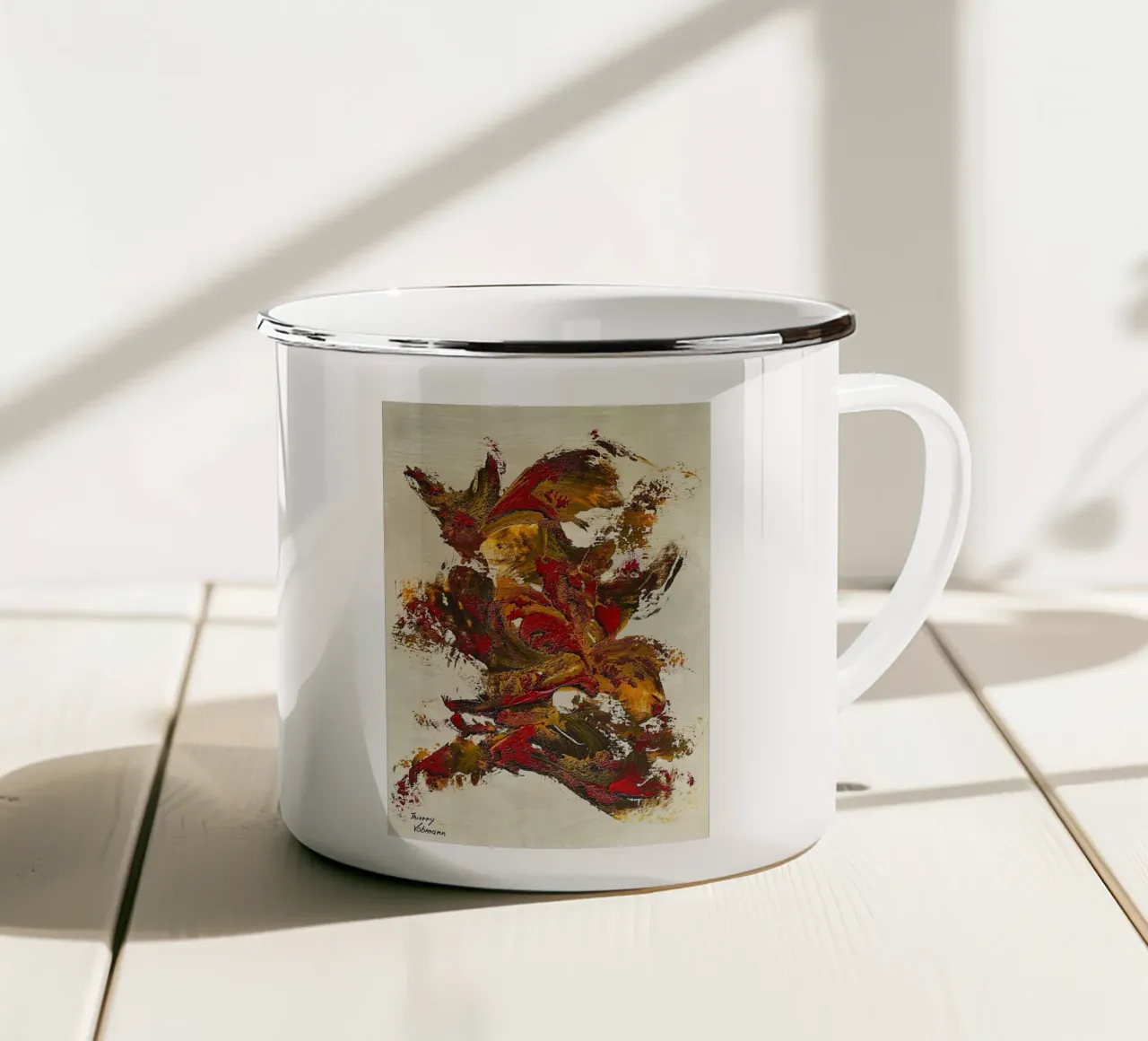 IDEAL GIFT 103 tazza in smalto da Thierry Vobmann Abstract painting