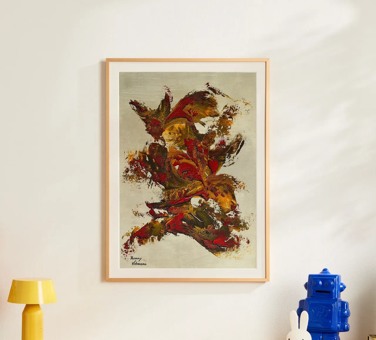 IDEAL GIFT 103 poster con telaio in legno da Thierry Vobmann Abstract painting