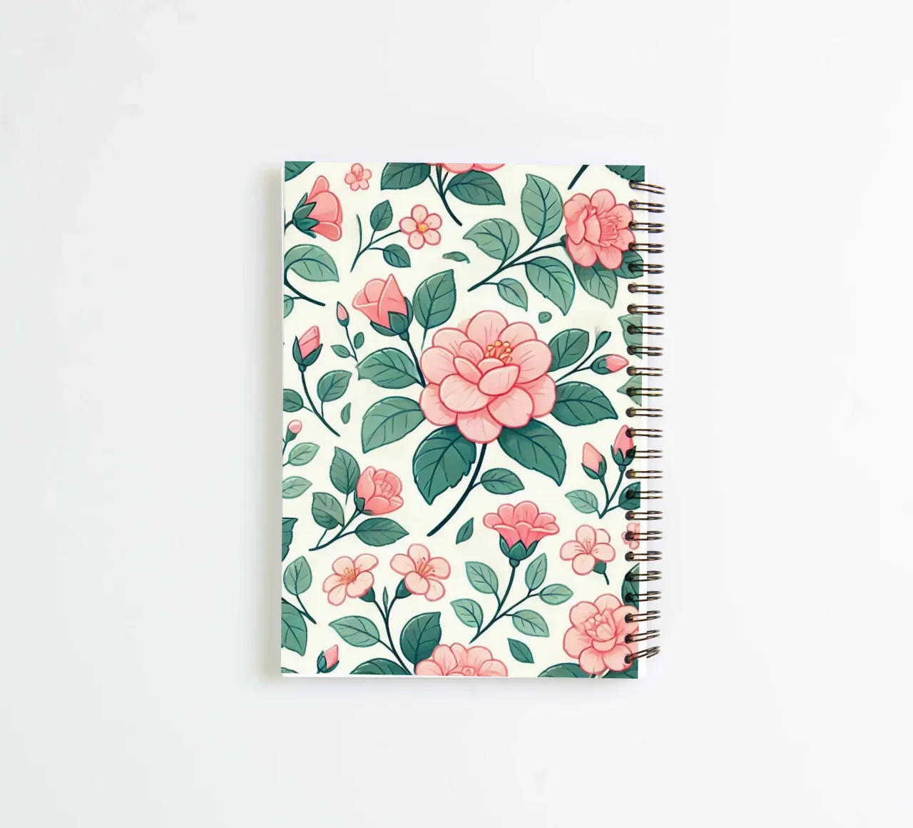 Camellia Charm spiral notebook by Organic Aesthetics