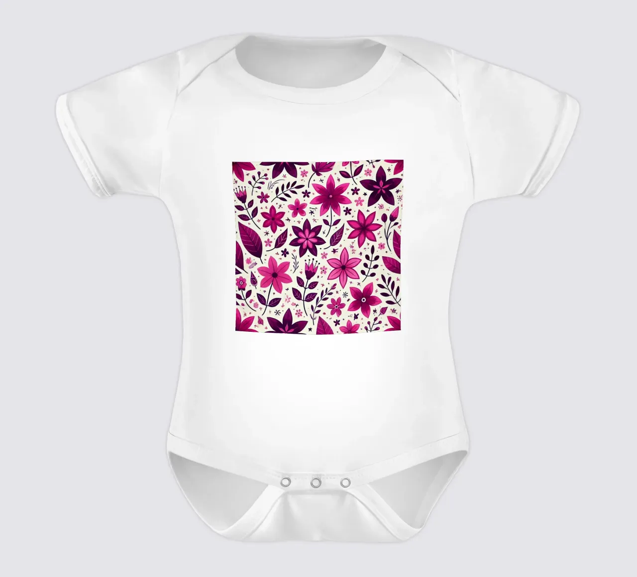 Fucsia Dreamscape body neonato maniche corte da Organic Aesthetics