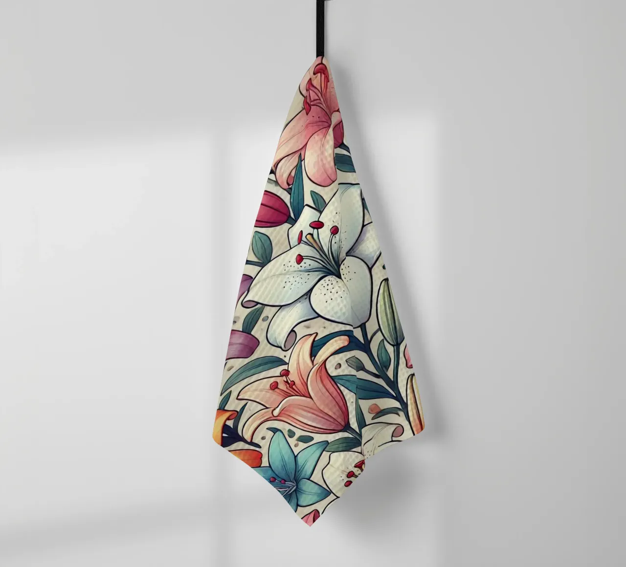Ranunculus Radiance tea towel by Organic Aesthetics