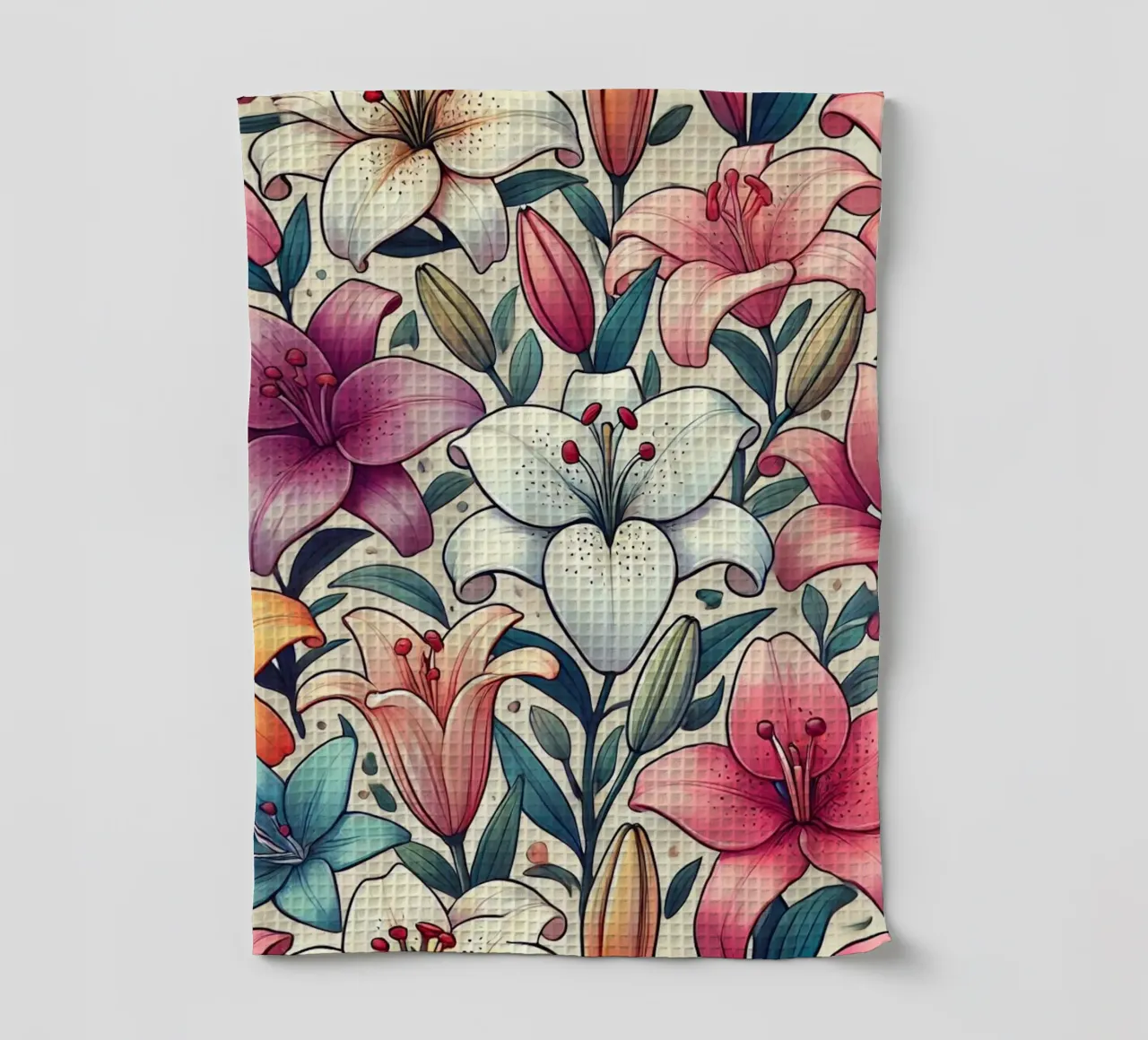 Ranunculus Radiance tea towel by Organic Aesthetics