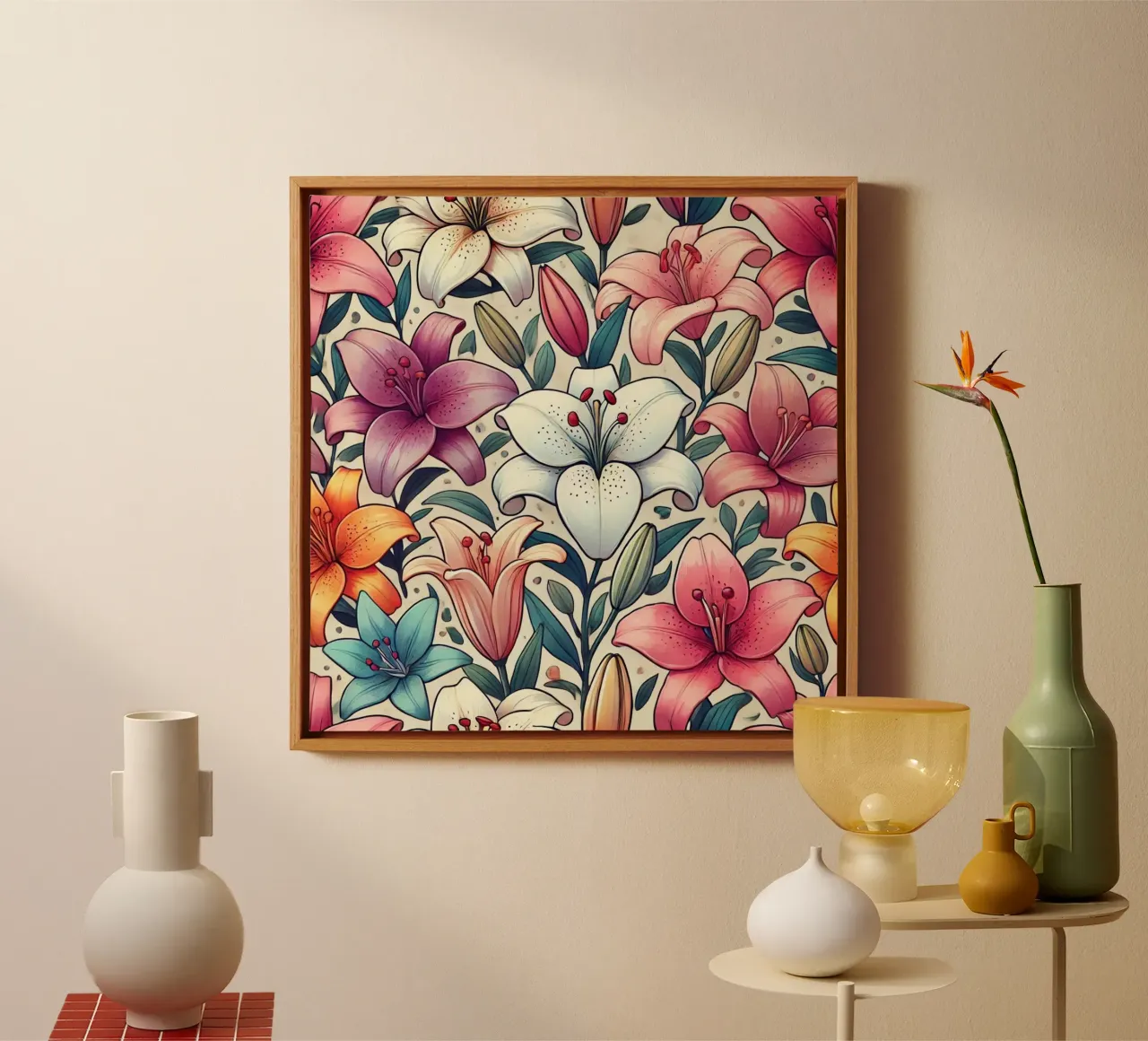 Ranunculus Radiance canvas by Organic Aesthetics