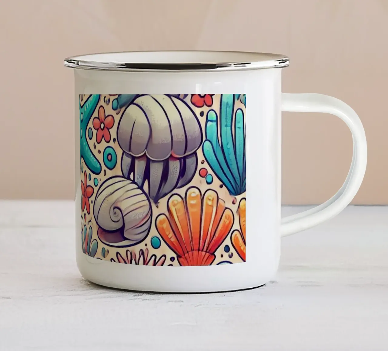 Anemone Allure tazza in smalto da Organic Aesthetics