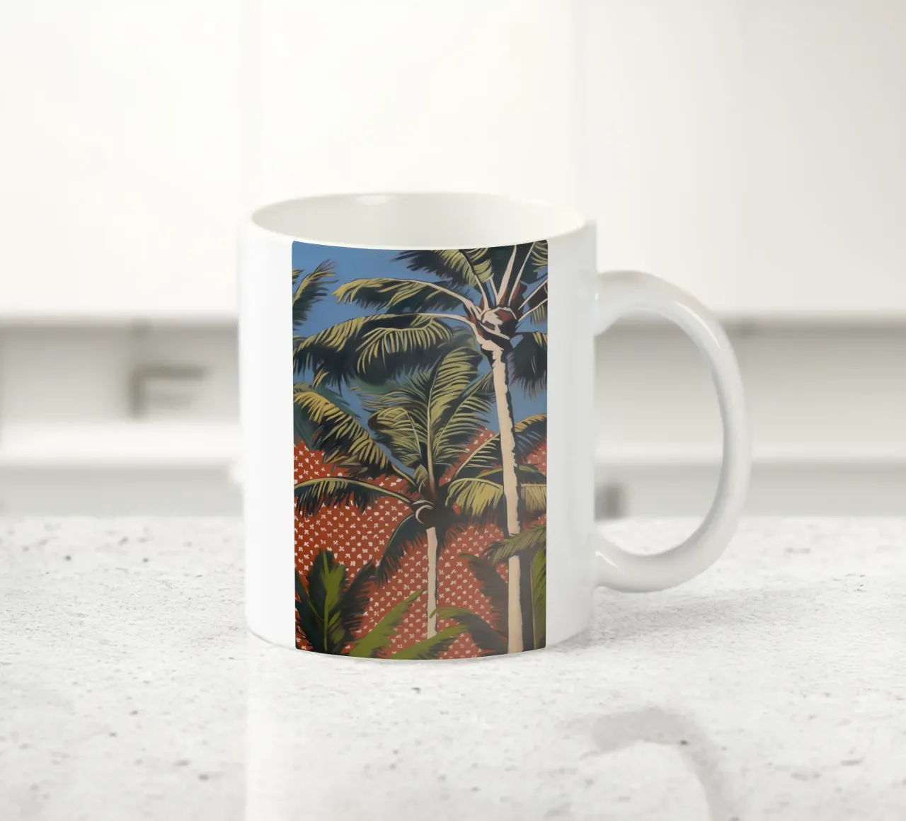 Palme viventi popart tazza in ceramica da Carinaprint