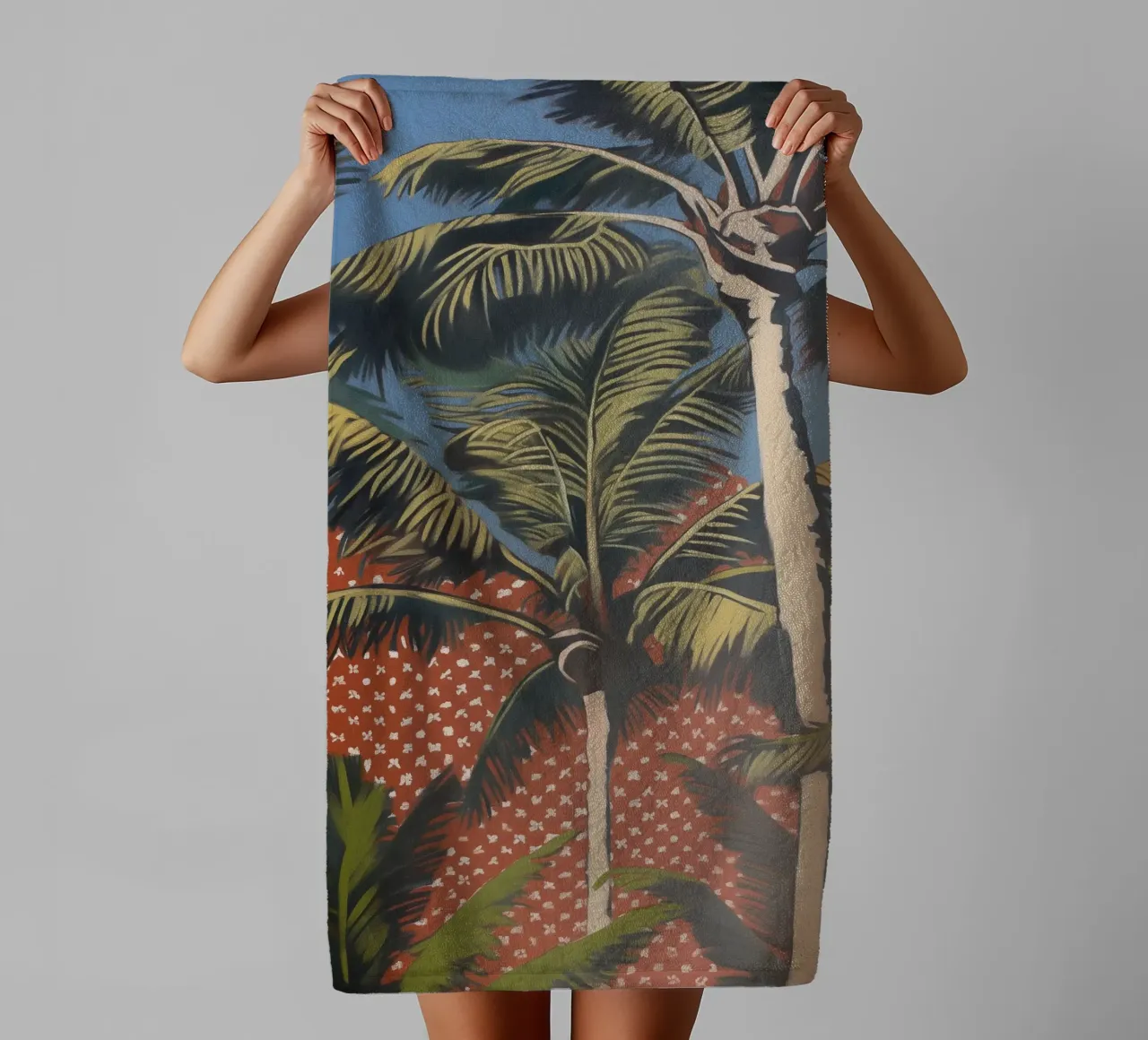 Palme viventi popart asciugamano da bagno da Carinaprint