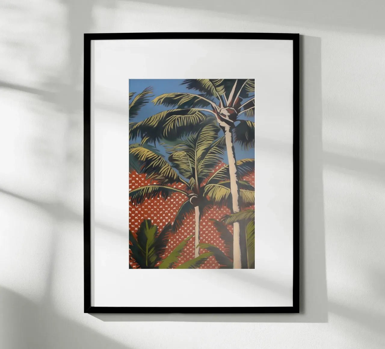 Palme viventi popart poster con telaio in legno da Carinaprint