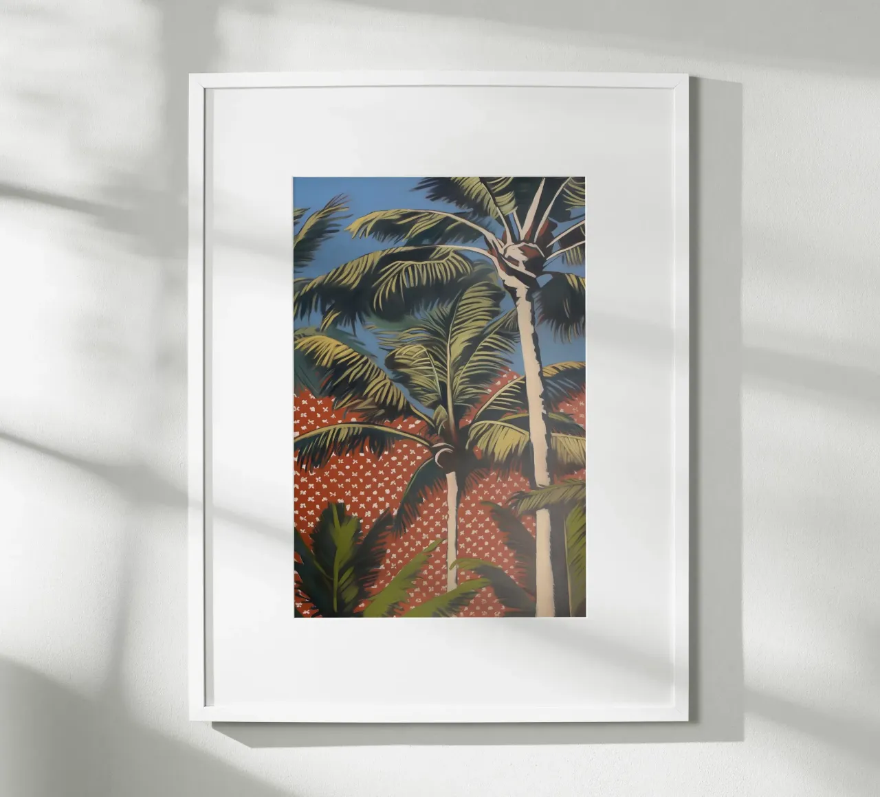 Palme viventi popart poster con telaio in legno da Carinaprint
