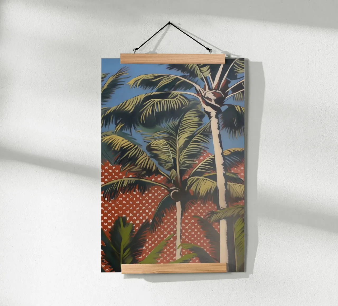 Palme viventi popart poster con telaio in legno da Carinaprint