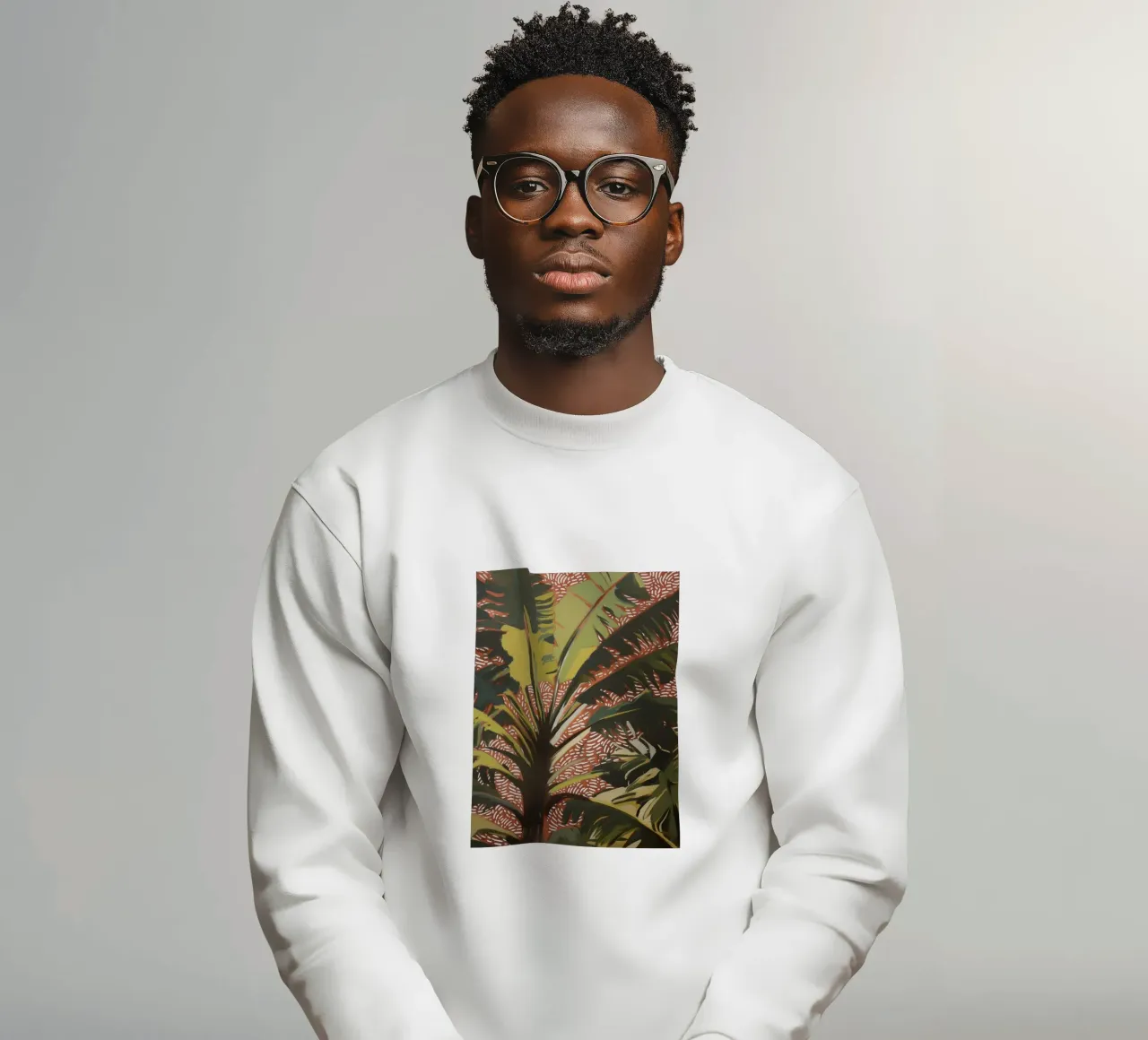 Nature Palm trees in the wind sweatshirt by Carinaprint
