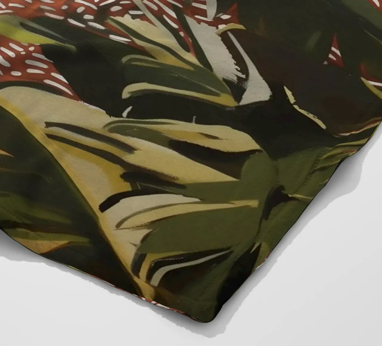 Nature Palm trees in the wind fleece blanket by Carinaprint