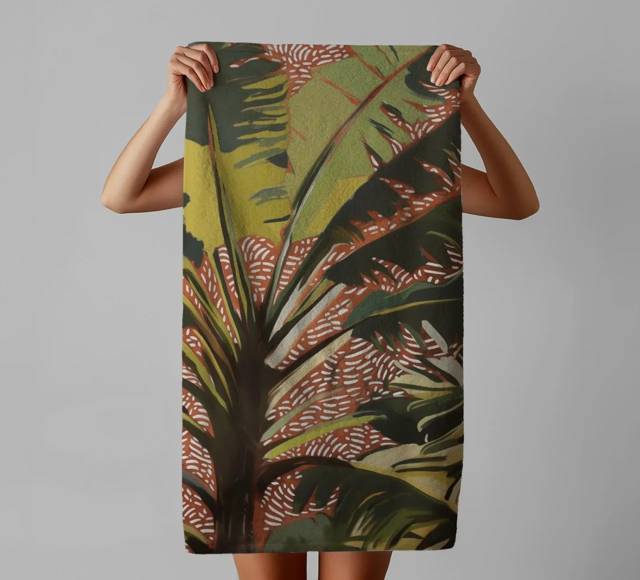 Nature Palmiers dans le vent serviette de bain de Carinaprint