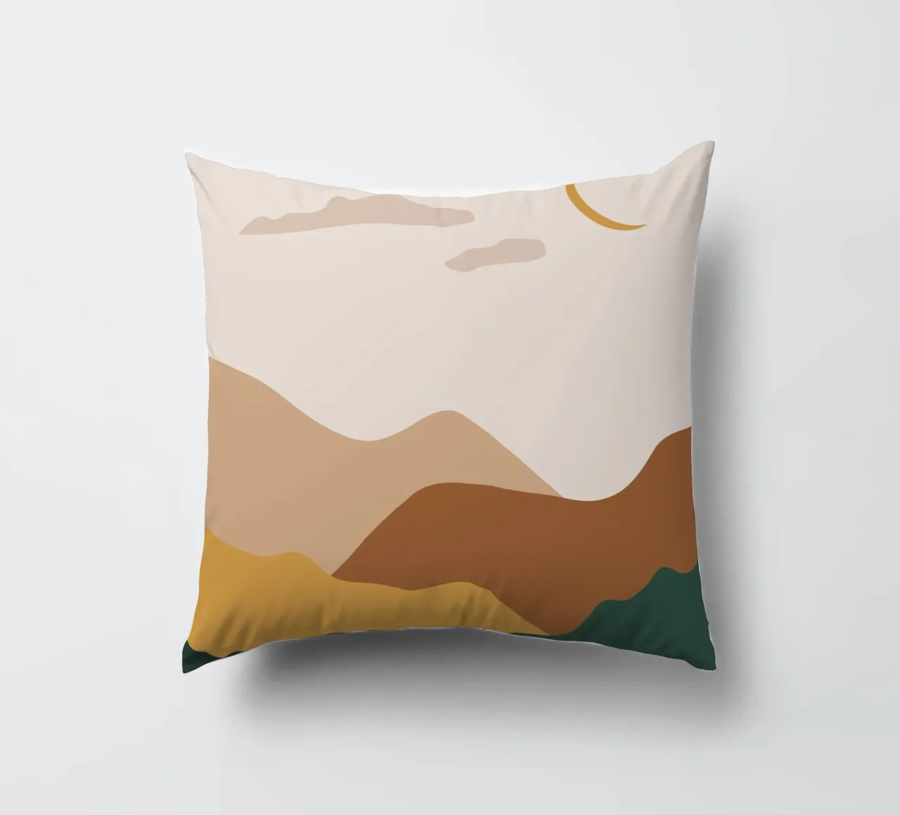 Paesaggio di metà secolo cuscino da IamHomeStudio