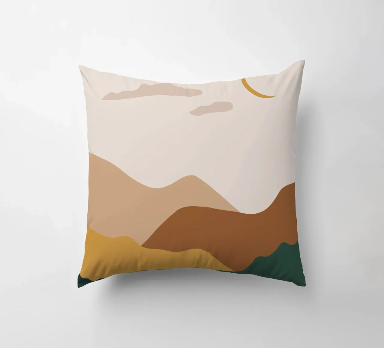 Paesaggio di metà secolo cuscino da IamHomeStudio