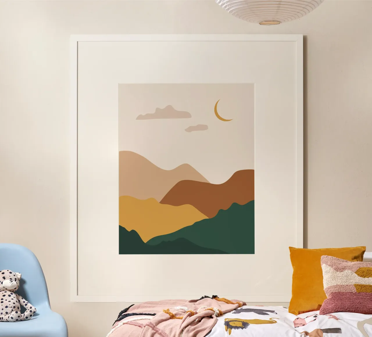 Paesaggio di metà secolo carta hahnemühle da IamHomeStudio