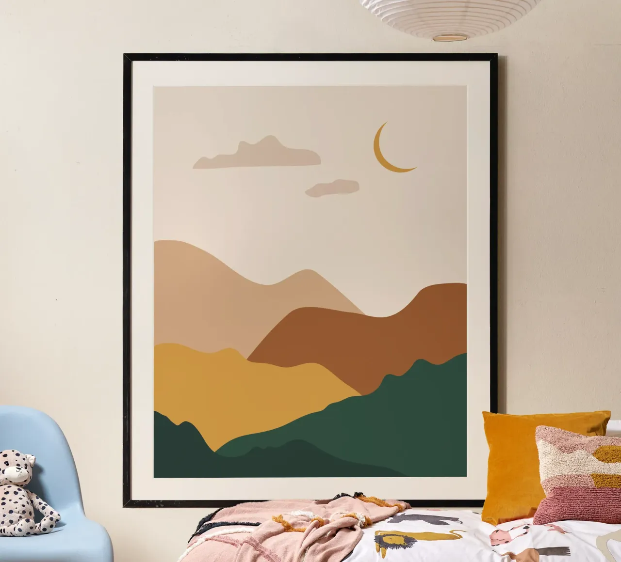 Paesaggio di metà secolo carta hahnemühle da IamHomeStudio