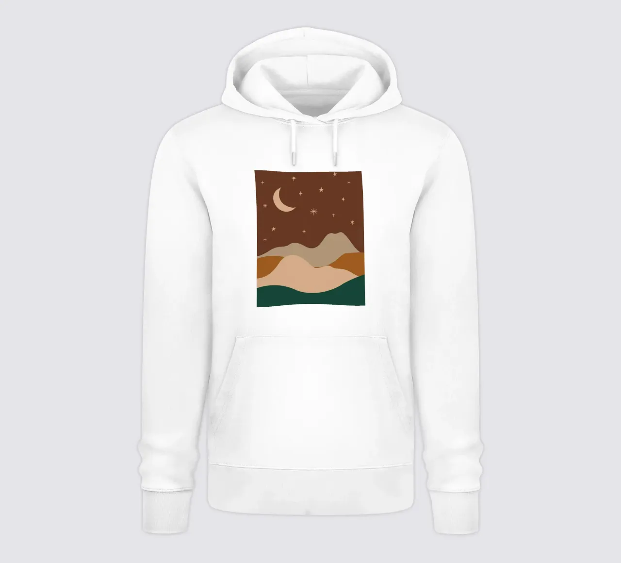 Paesaggio notturno Boho felpa con cappuccio da IamHomeStudio