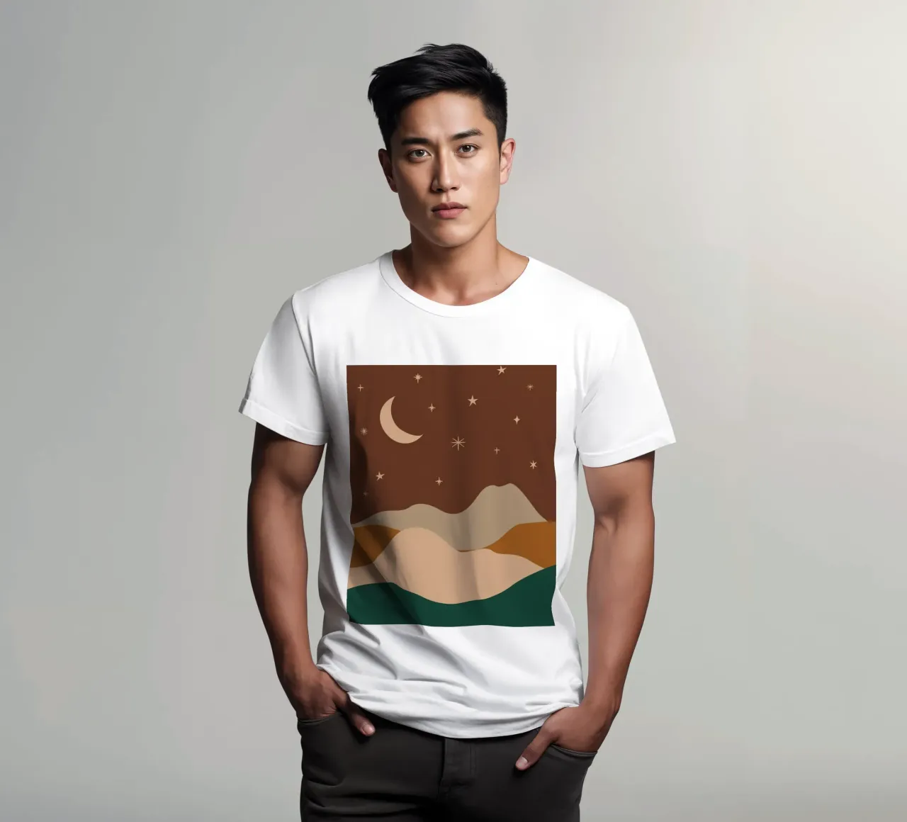 Paesaggio notturno Boho t-shirt da IamHomeStudio