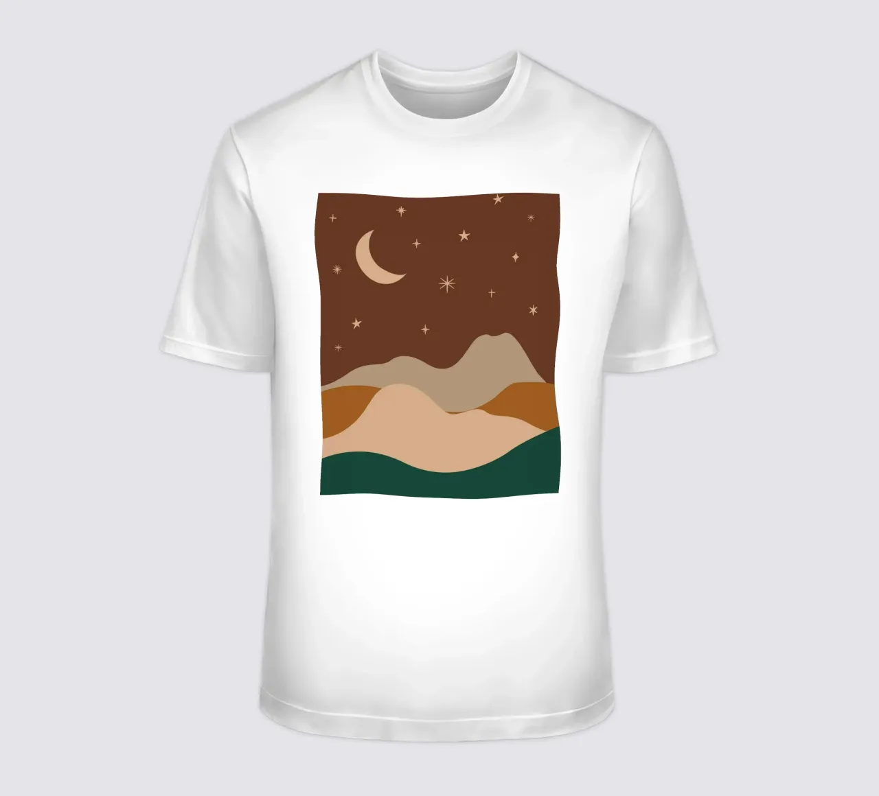 Paesaggio notturno Boho t-shirt da IamHomeStudio