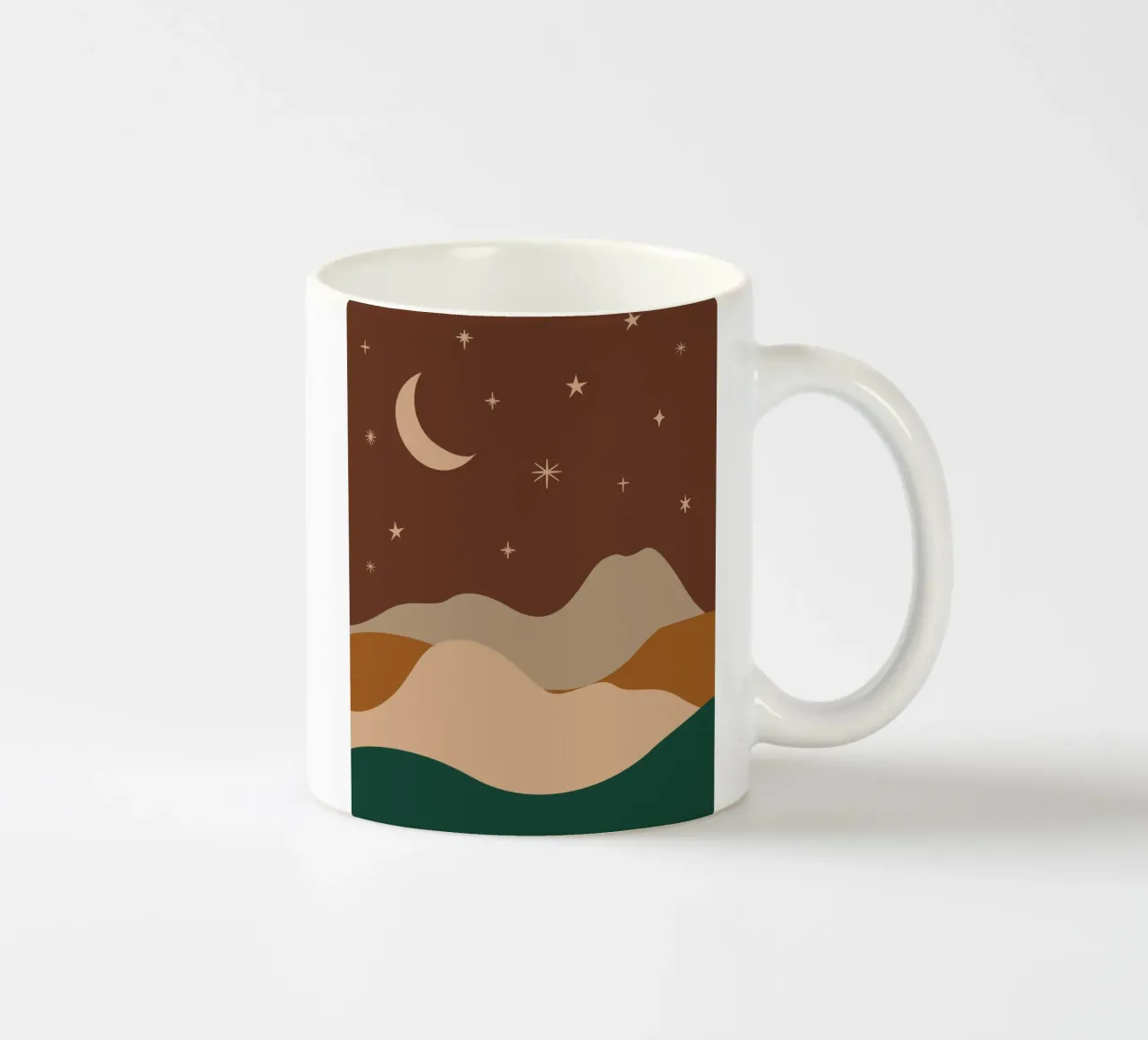 Paesaggio notturno Boho tazza in ceramica da IamHomeStudio