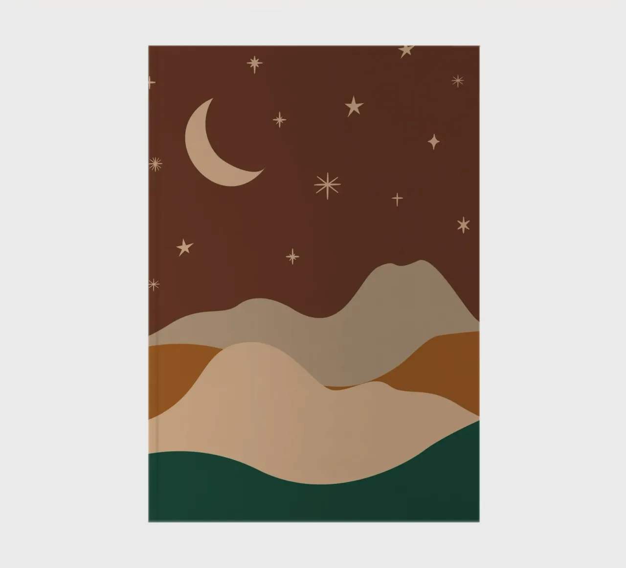 Paesaggio notturno Boho diario da IamHomeStudio