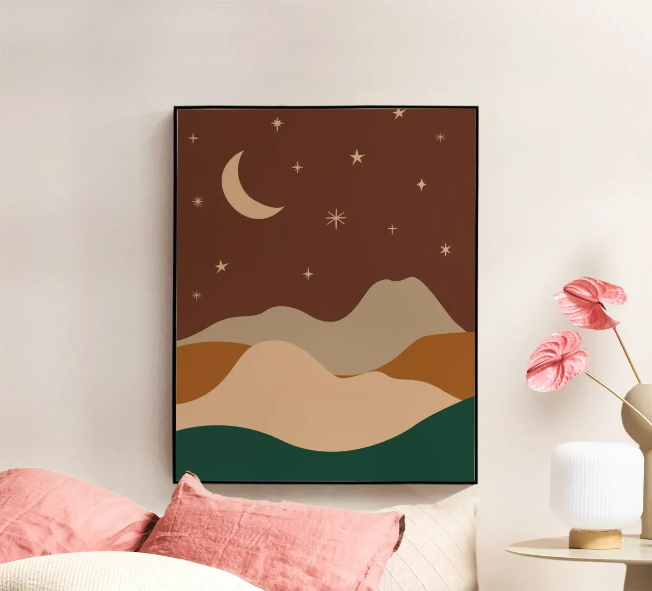Paesaggio notturno Boho plexiglass da IamHomeStudio