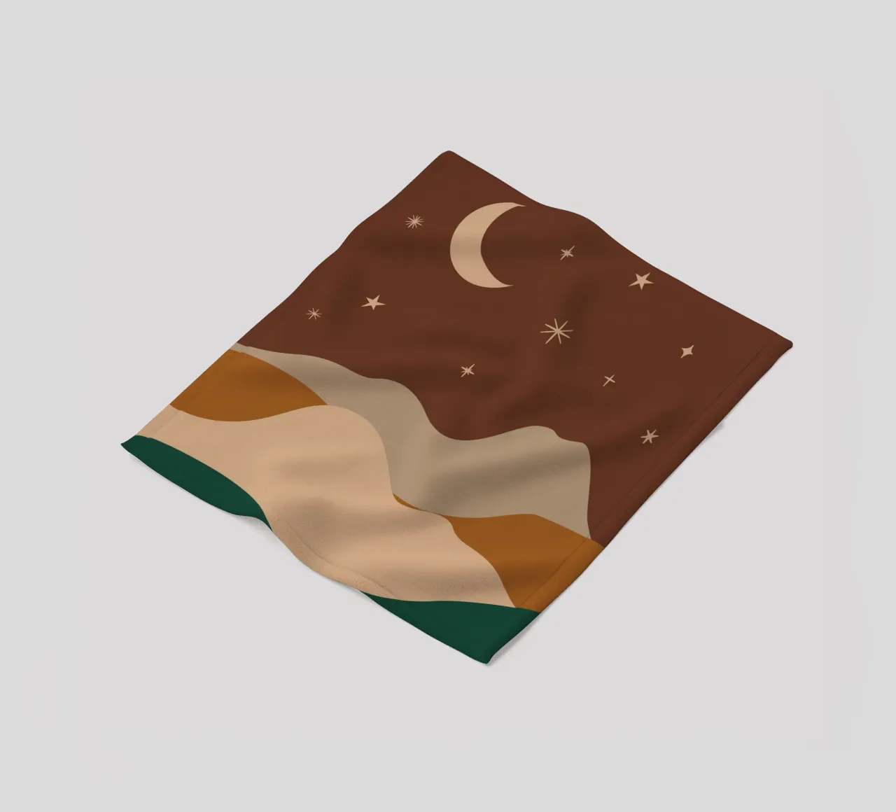 Paesaggio notturno Boho coperta in pile da IamHomeStudio
