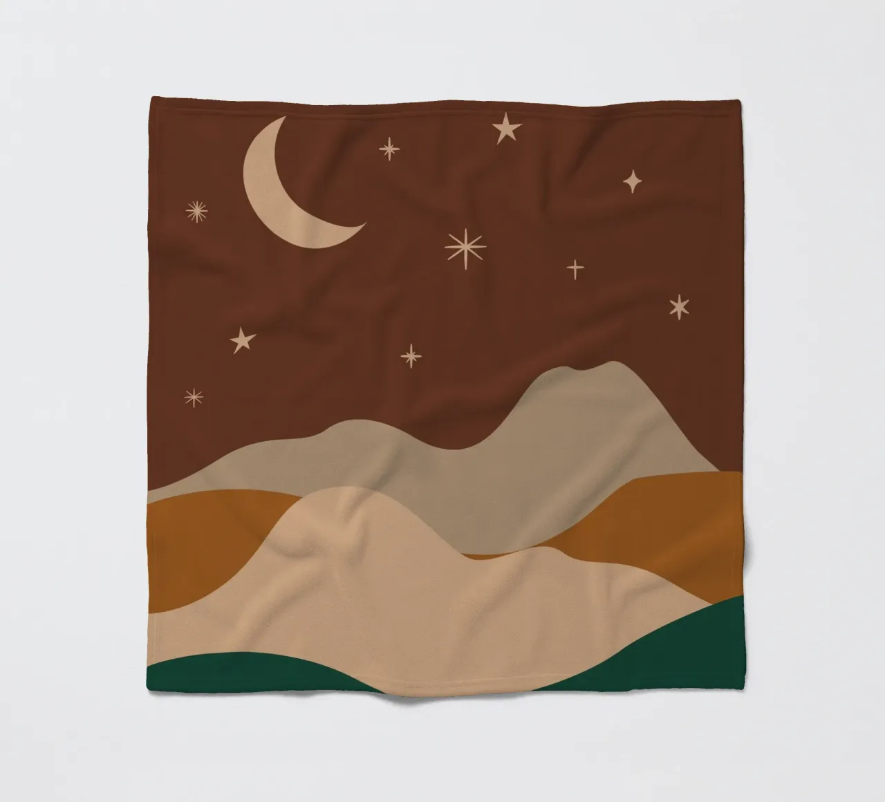 Paesaggio notturno Boho coperta in pile da IamHomeStudio