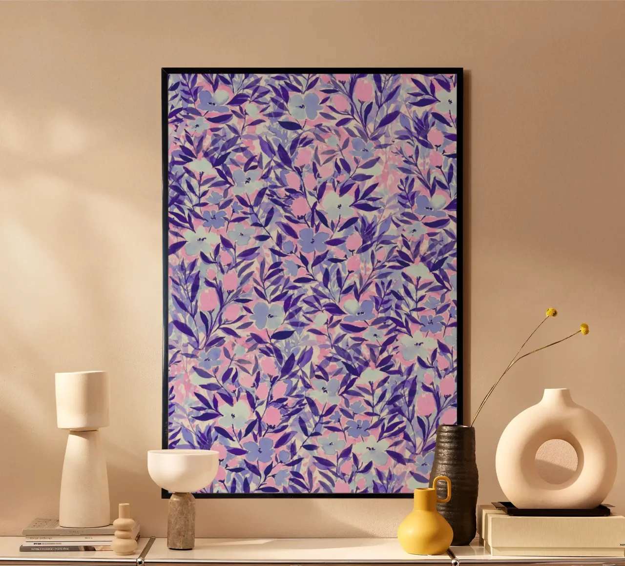 Nonchalant Pink poster con telaio in legno da Jacqueline Maldonado