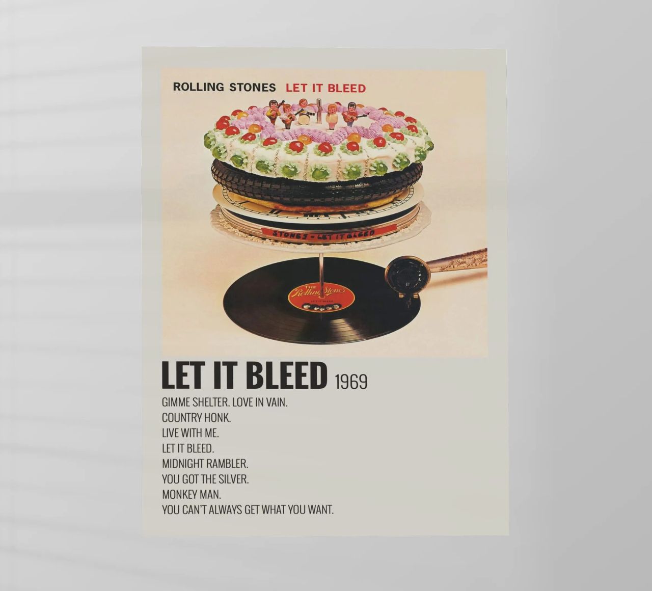 LET IT BLEED 1969 pellicola backlit da SoundStudio