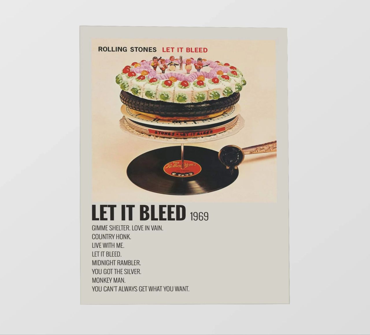 LET IT BLEED 1969 pellicola backlit da SoundStudio