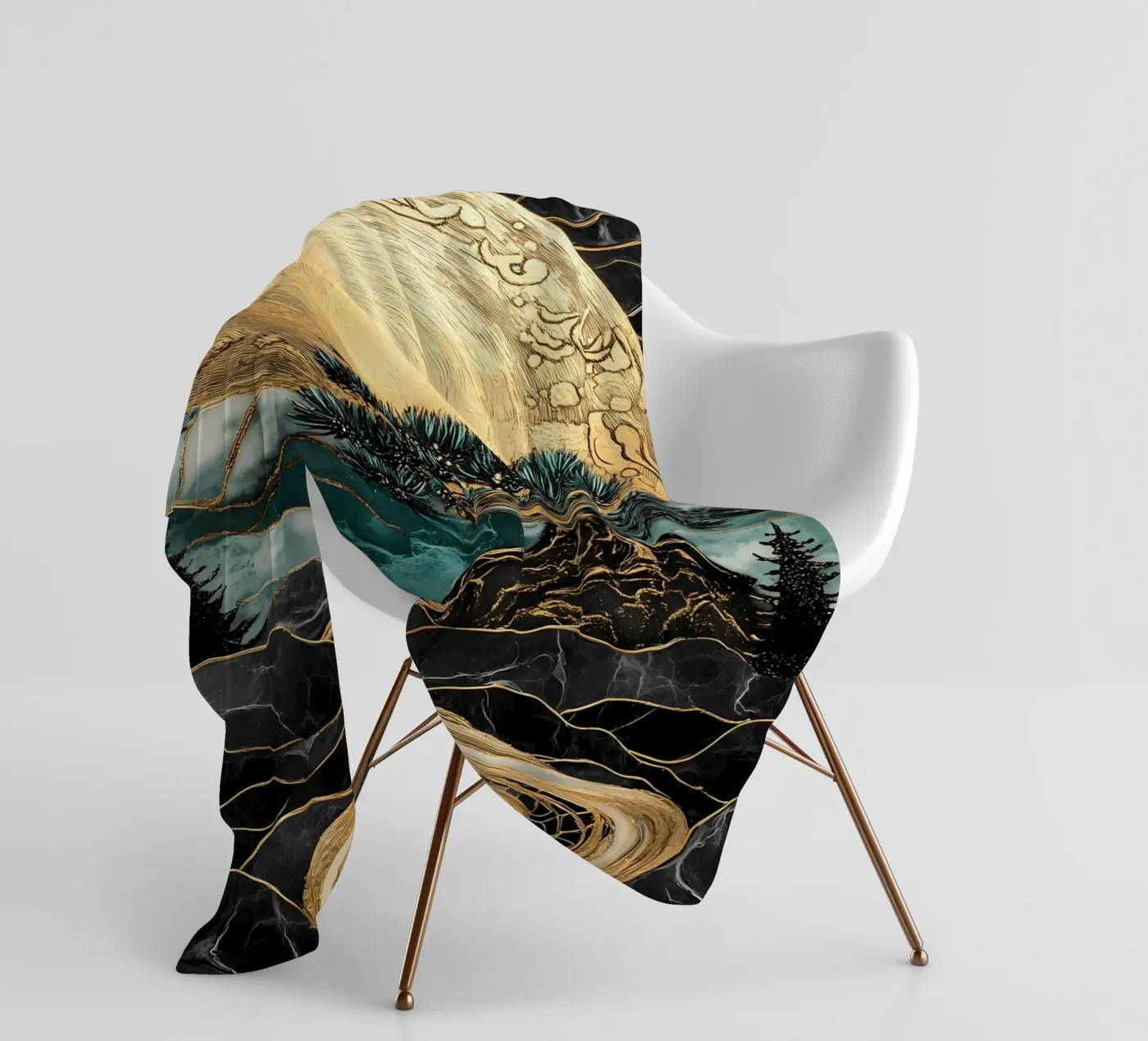 Harmony Tree fleece blanket by IamHomeStudio