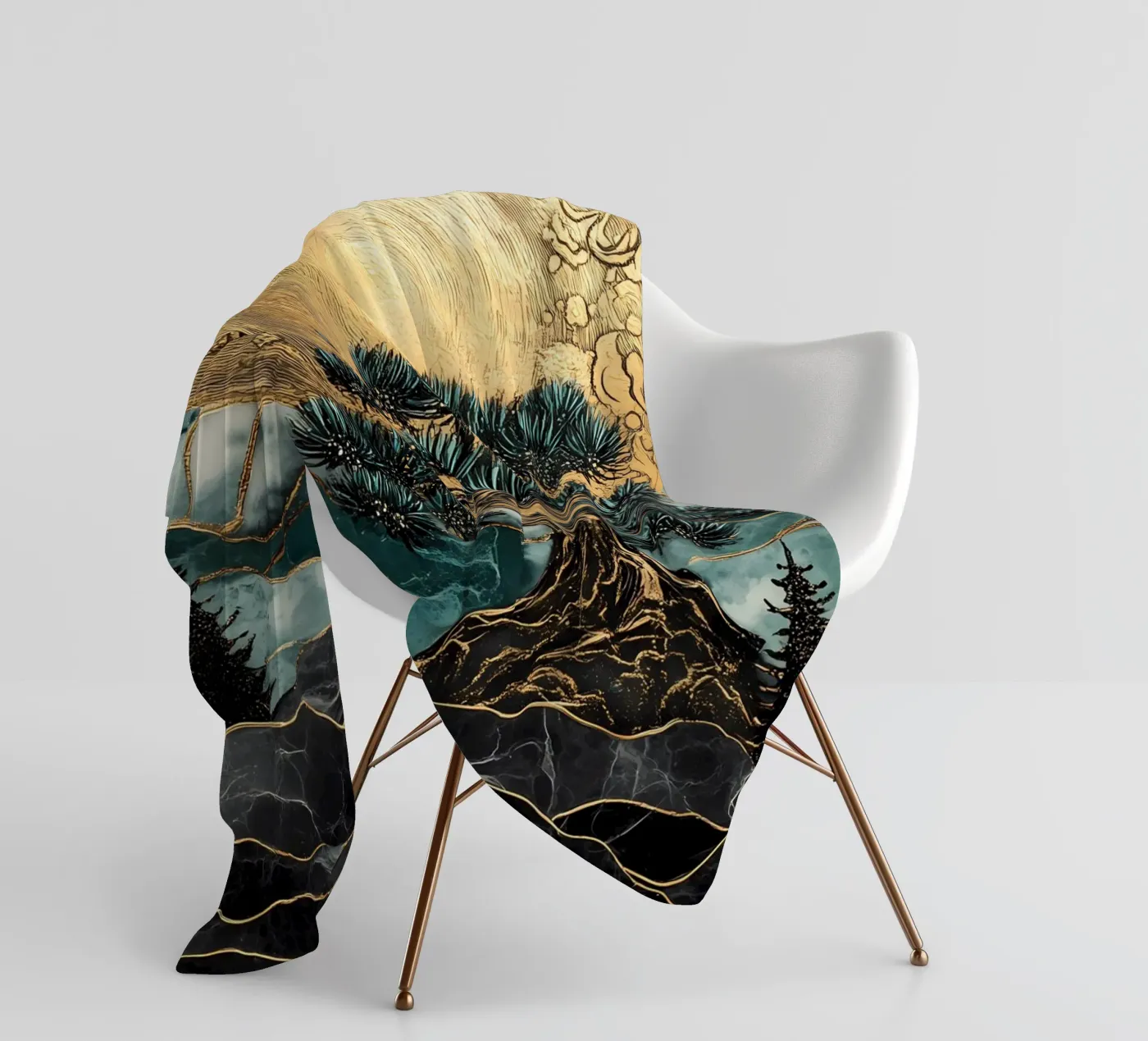 Harmony Tree fleece blanket by IamHomeStudio