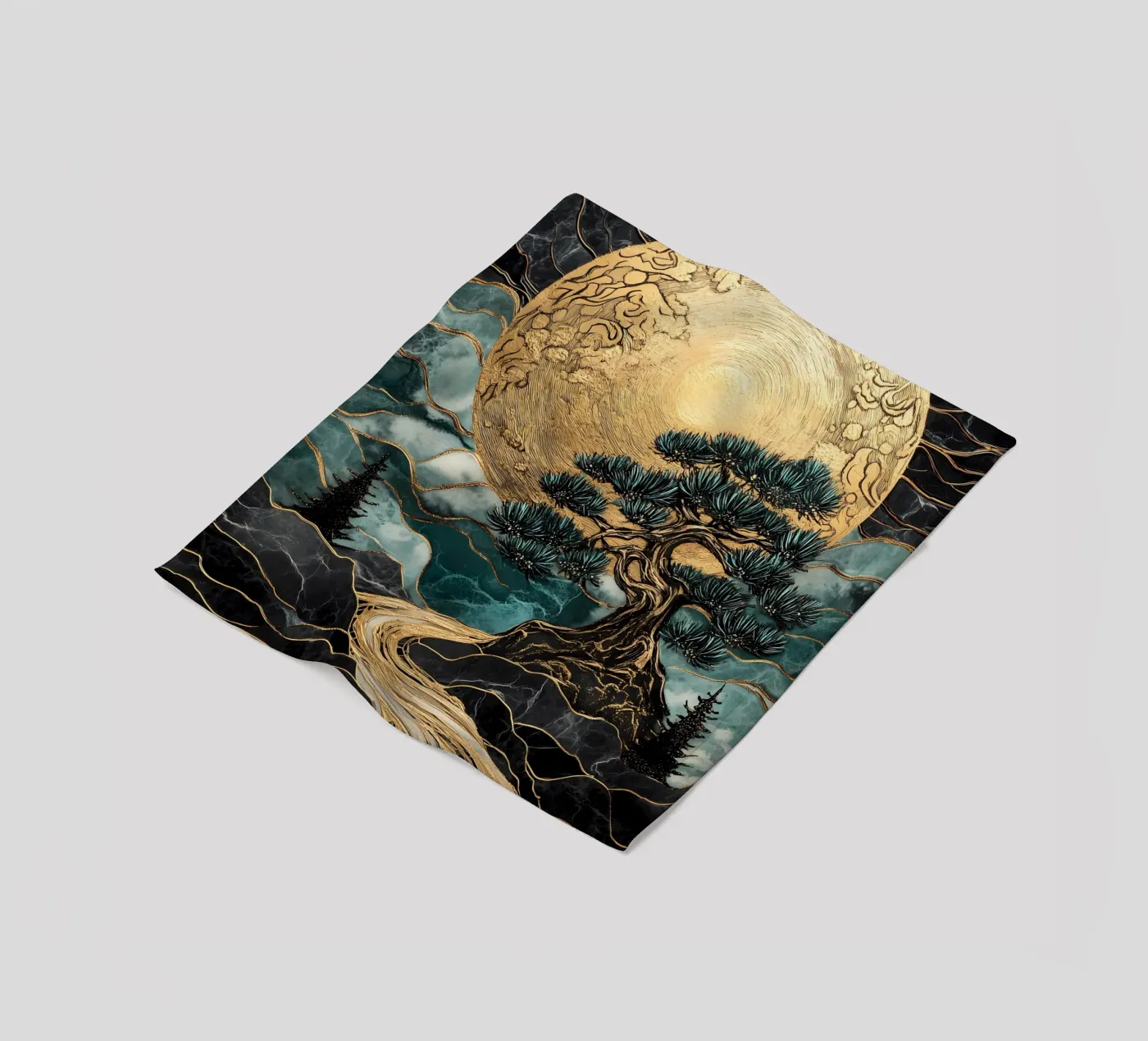 Harmony Tree fleece blanket by IamHomeStudio