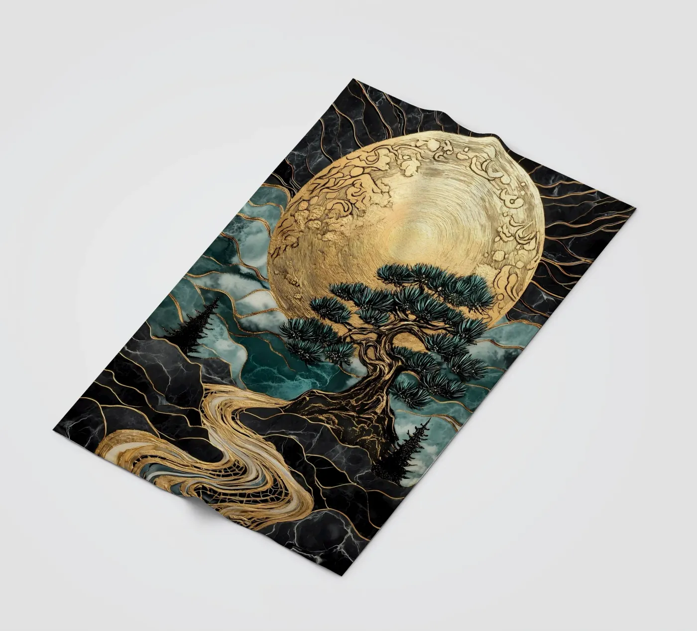 Harmony Tree fleece blanket by IamHomeStudio