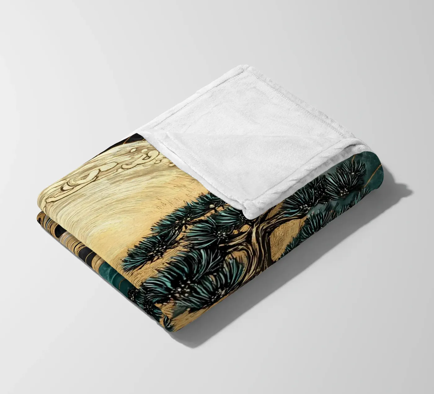 Harmony Tree fleece blanket by IamHomeStudio