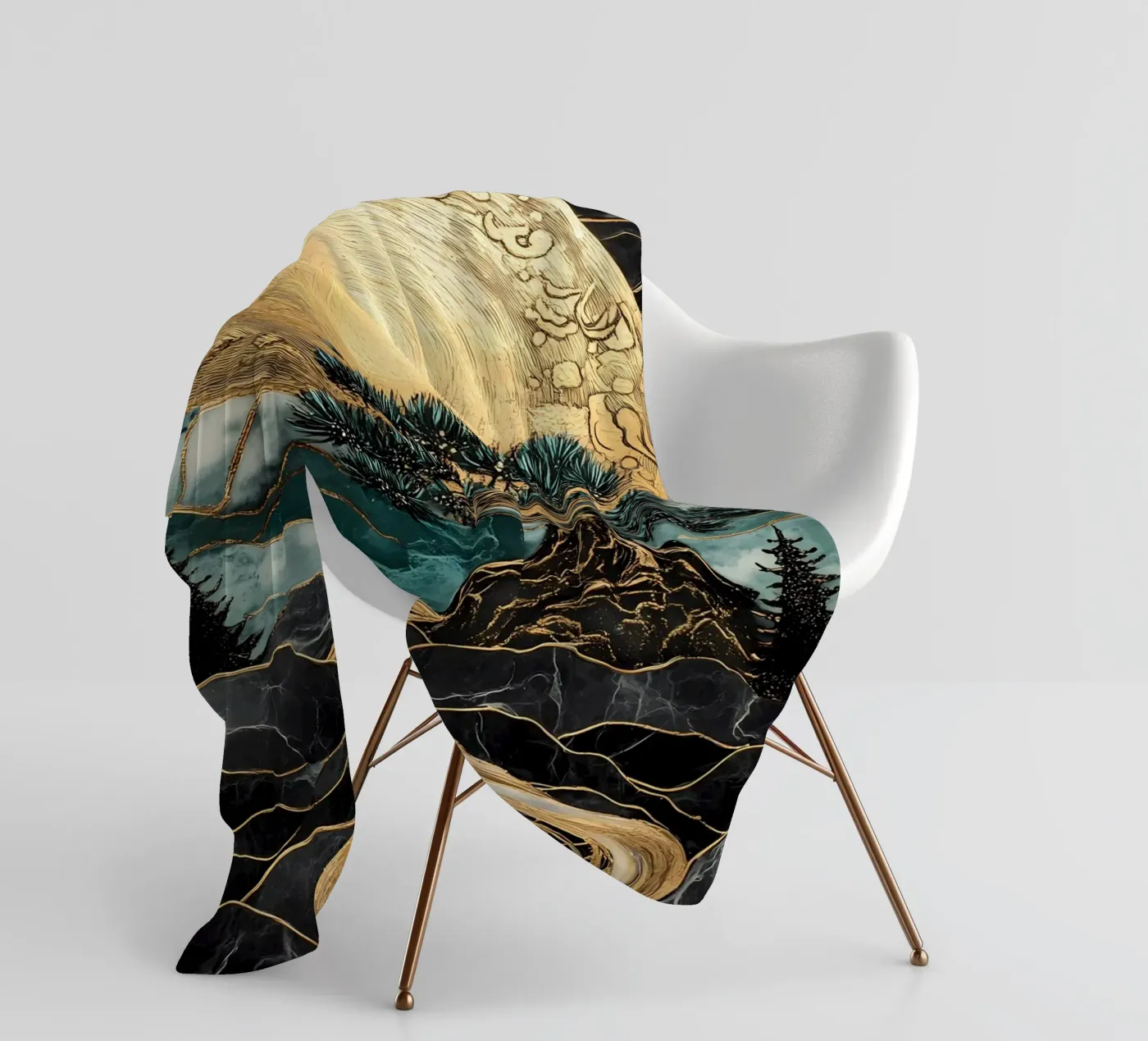 Harmony Tree fleece blanket by IamHomeStudio