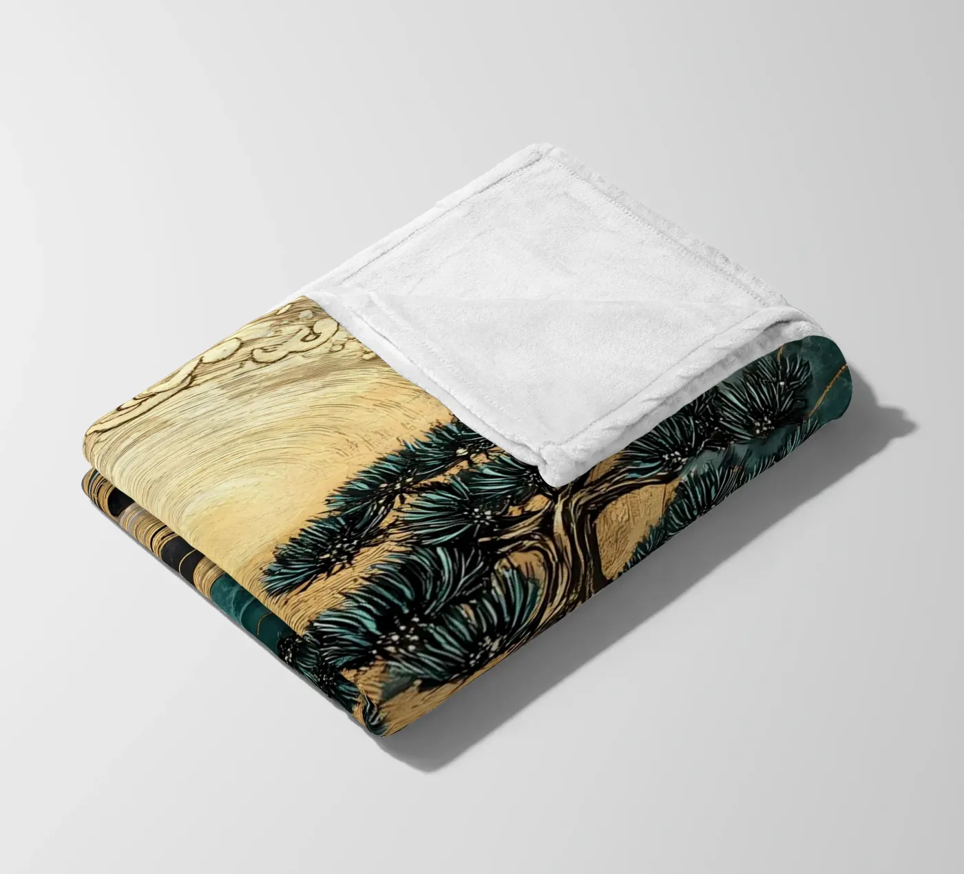 Harmony Tree fleece blanket by IamHomeStudio