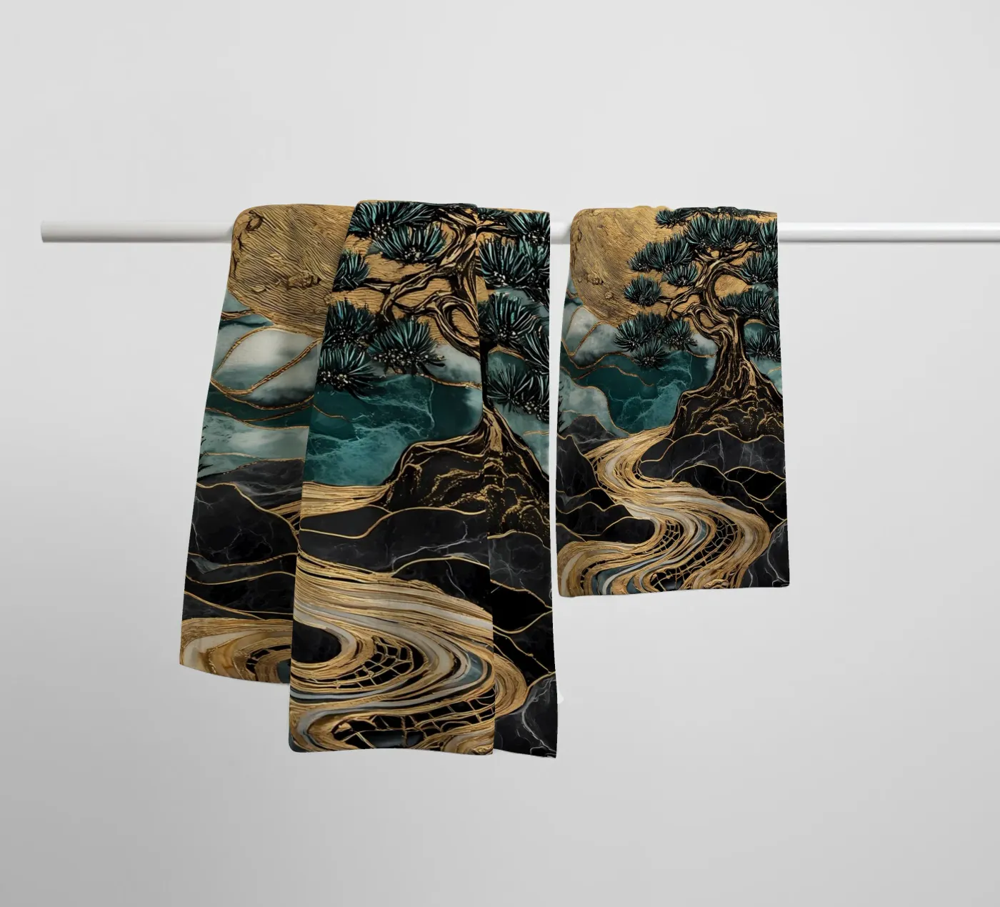 Harmonieboom badhanddoek van IamHomeStudio