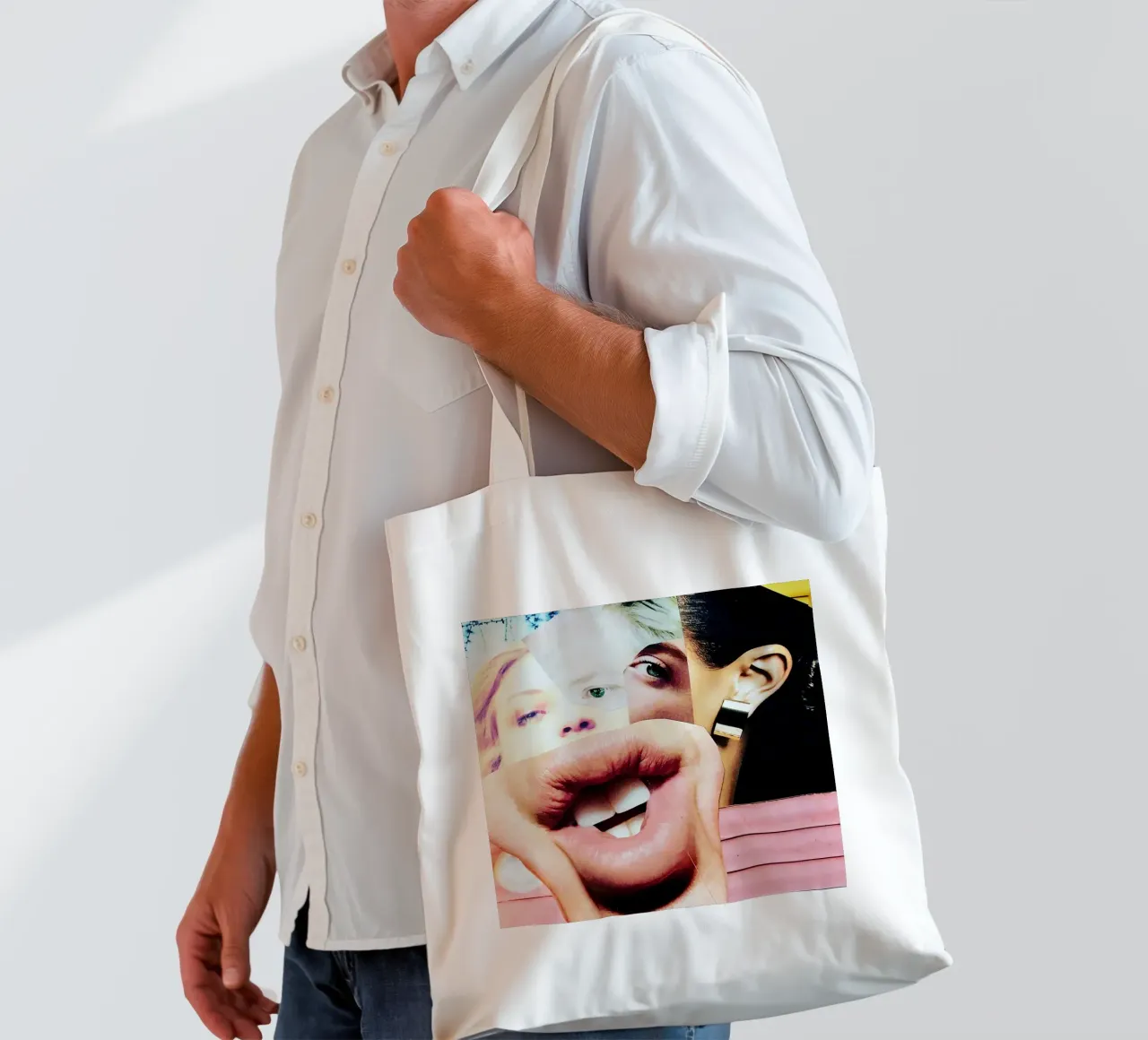 Dupe Pic Colage - three eyes borsa in juta da MissVeroonica