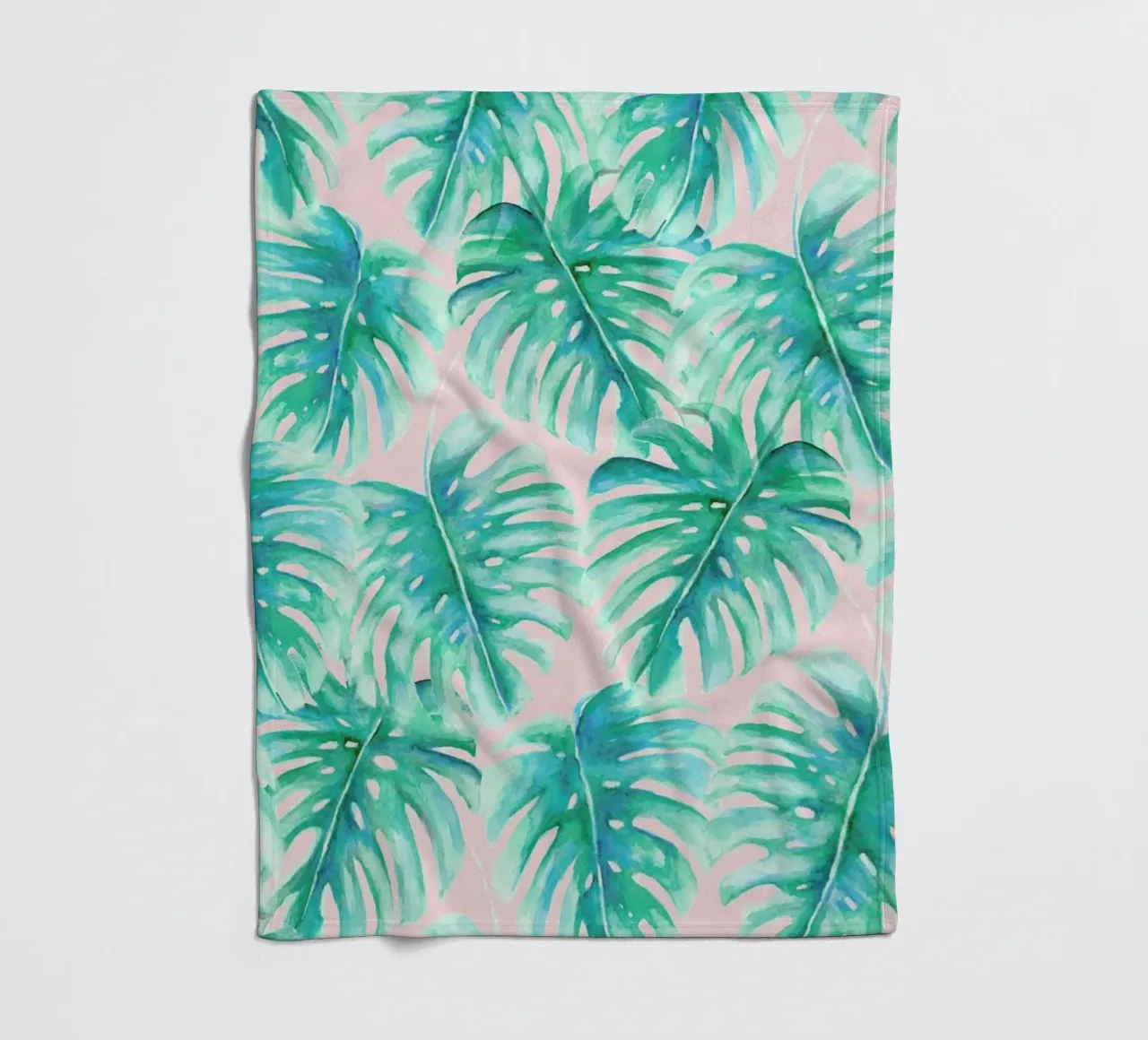Paradise Palm Blush Fleecedecke von Jacqueline Maldonado