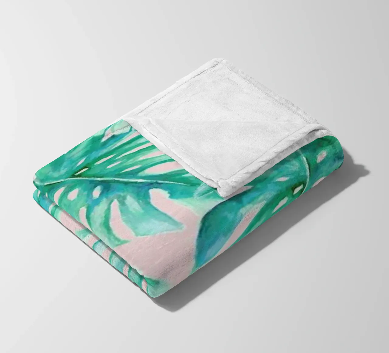 Paradise Palm Blush Fleecedecke von Jacqueline Maldonado