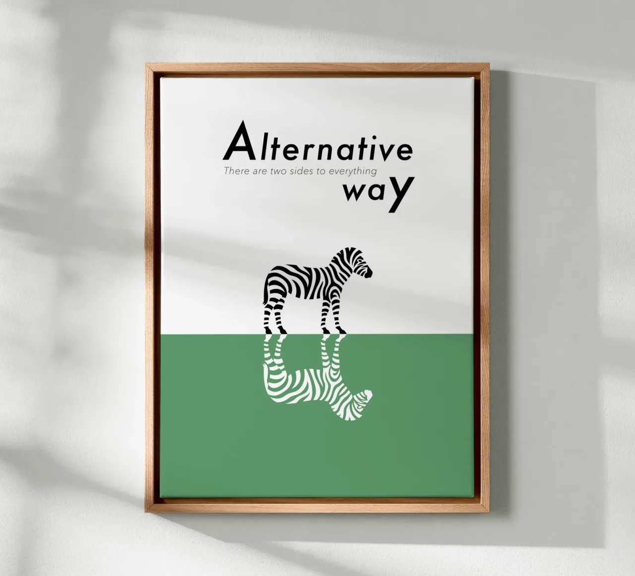 Alternative way canvas met Baklijst van natural neutral